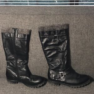 Aldo black winter boots